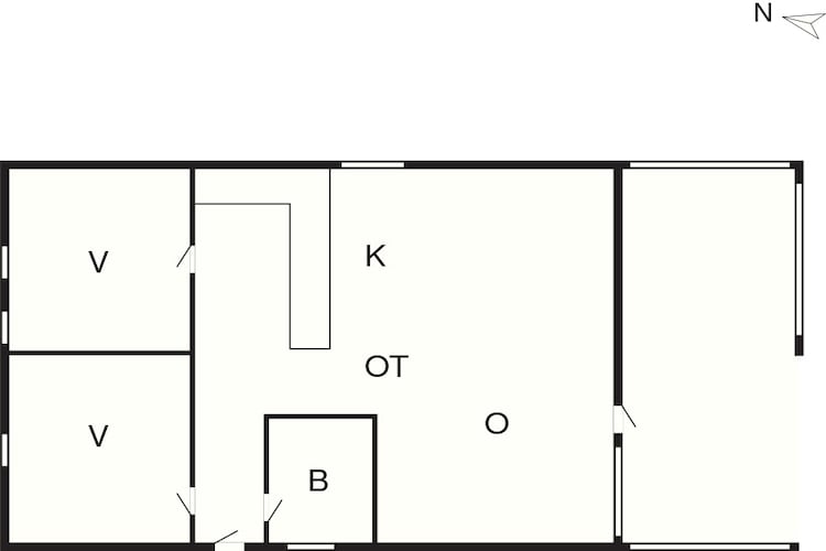 Maison de vacances pour 4 a Fårvang-Plan d'étage