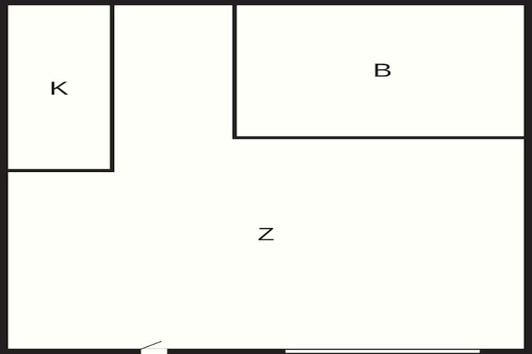 Motelværelse(Suite)til 2 personer-Plattegrond