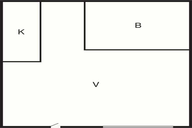 Hybel (Pavillion) til 2 personer-Plattegrond