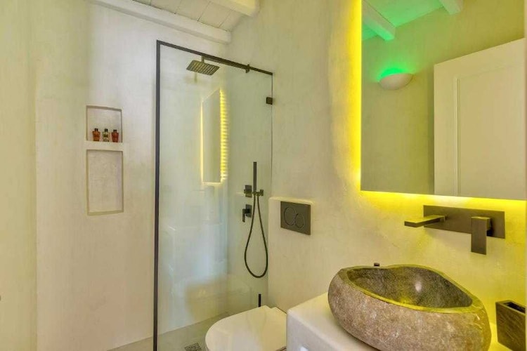 On the 2nd floor: (Living room(single sofa bed, TV, air conditioning), open kitchen(single bed adapted for disabled, stove, electric kettle, toaster, coffee machine, oven, microwave, dishwasher, fridge, dishes and cutlery, Cooking basics), bedroom(double bed), bathroom(hairdryer, shampoo, hot water))\n\nBed Linen, Hot Water, Internet Access DSL, Wardrobe, First Aid, tumble dryer, cot, washing machine, balcony or terrace, heating, air conditioning, iron, hairdryer, Towels/Sheets (Incl.), Essentials, Dedicated workspace