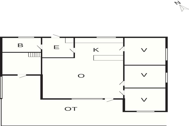 4 Personen Ferienhaus in Hals-Grundriss