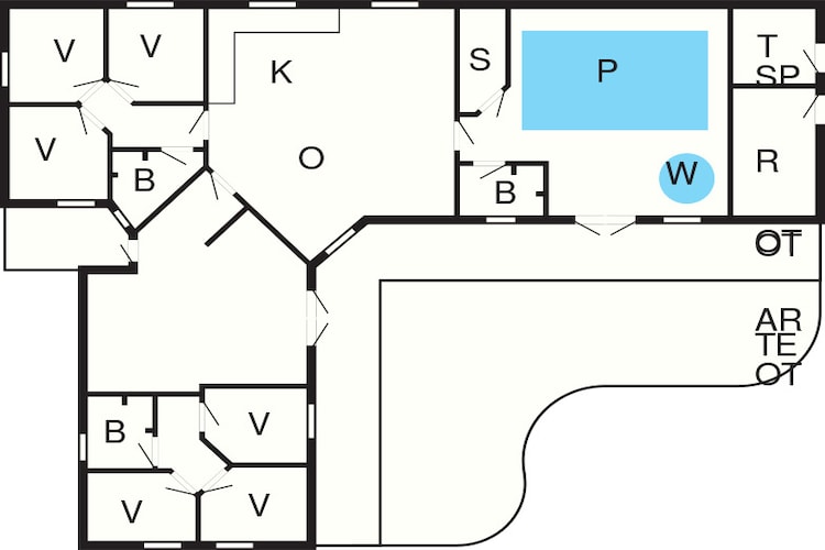 5 Sterne Ferienhaus in Idestrup-Grundriss
