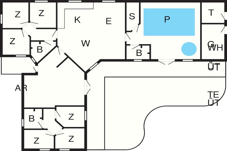 5 Sterne Ferienhaus in Idestrup-Grundriss