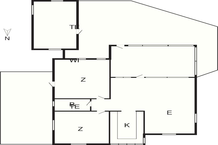 Maison de vacances pour 6 a Sæby-Plan d'étage