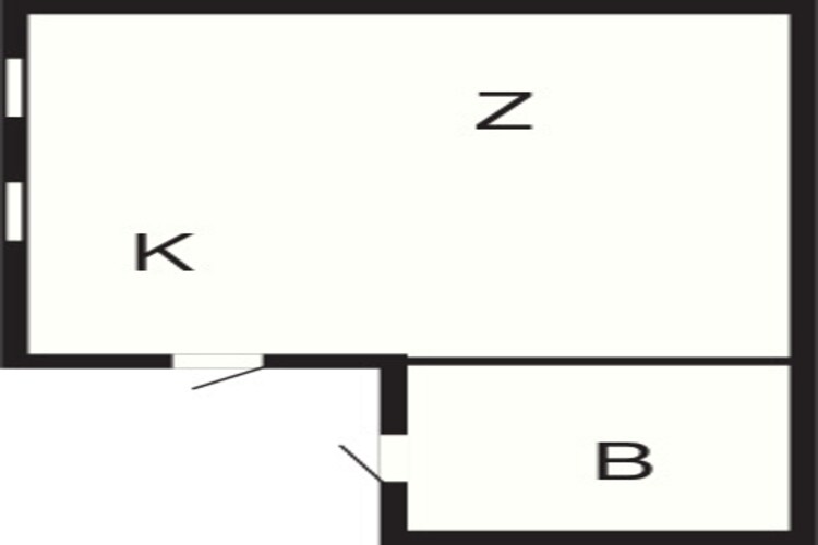 Pittoresk vakantiehuis in Hoor-Plattegrond