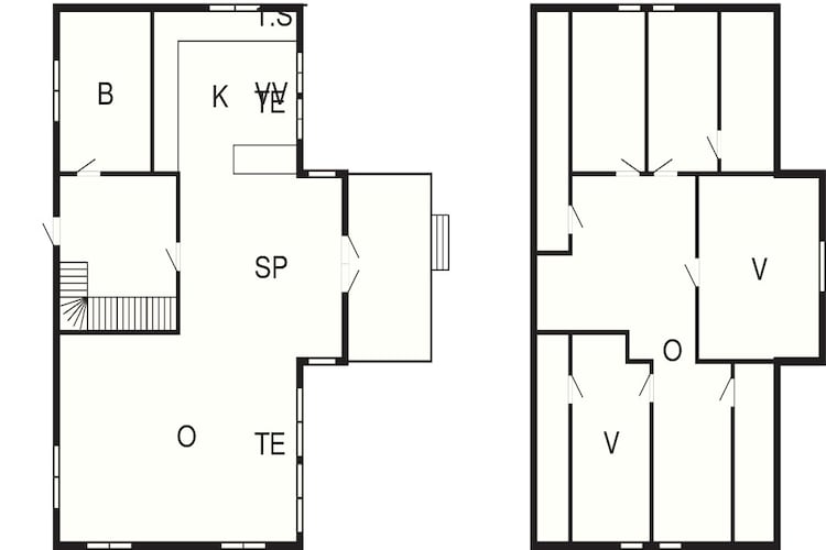 Maison de vacances pour 8 a Tau-Plan d'étage