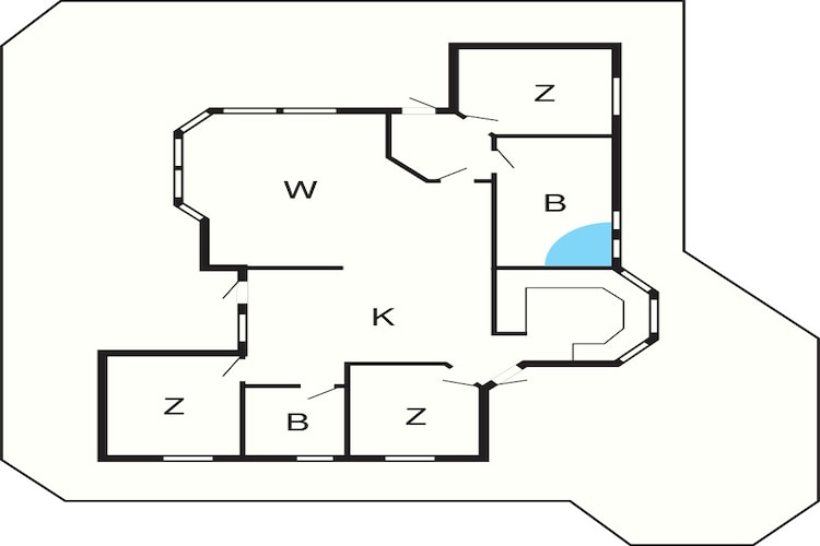 4 sterren vakantie huis in Rønde-Plattegrond
