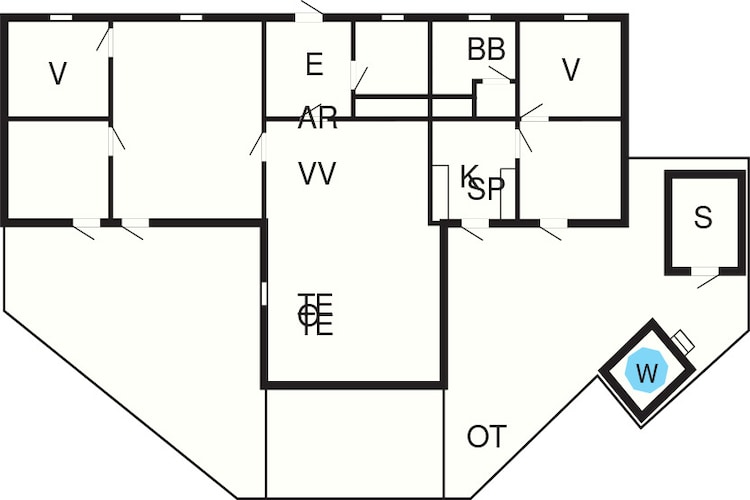 5 sterren vakantie huis in Væggerløse - Plattegrond