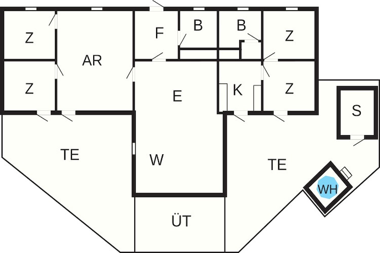 5 sterren vakantie huis in Væggerløse - Plattegrond