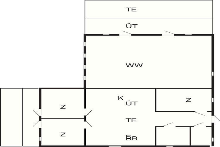 4 sterren vakantie huis in Væggerløse - Plattegrond