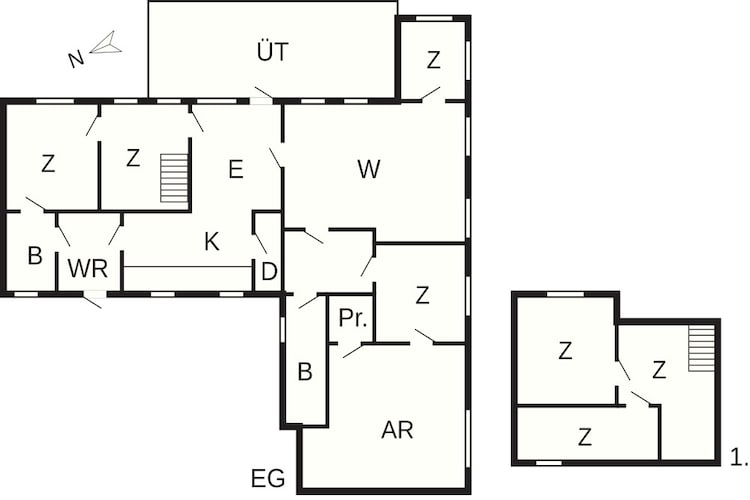 Maison de vacances pour 16 a Vestervig-Plan d'étage