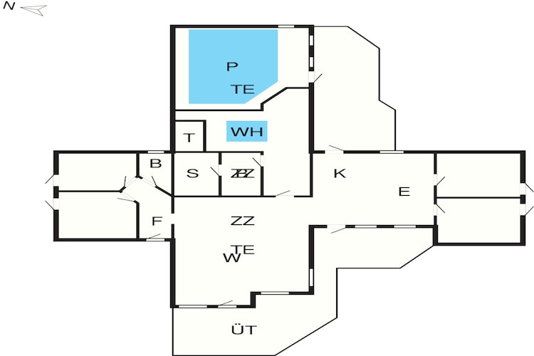 4 Sterne Ferienhaus in Væggerløse-Grundriss