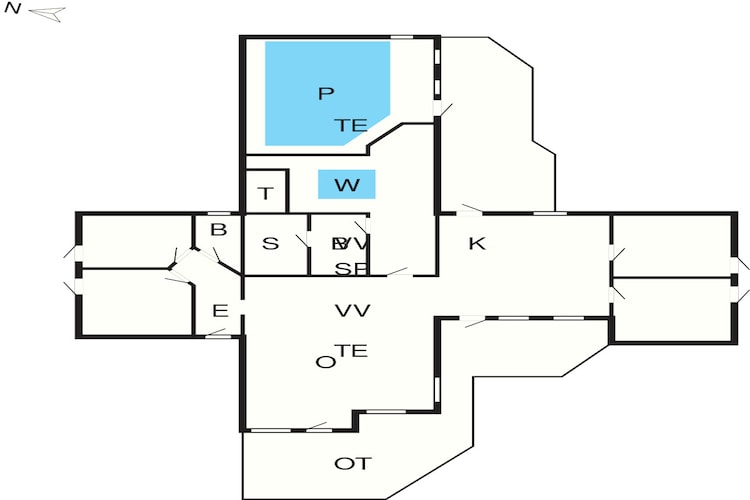4 Sterne Ferienhaus in Væggerløse-Grundriss