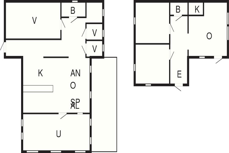Maison de vacances pour 8 a Stavsudda-Plan d'étage