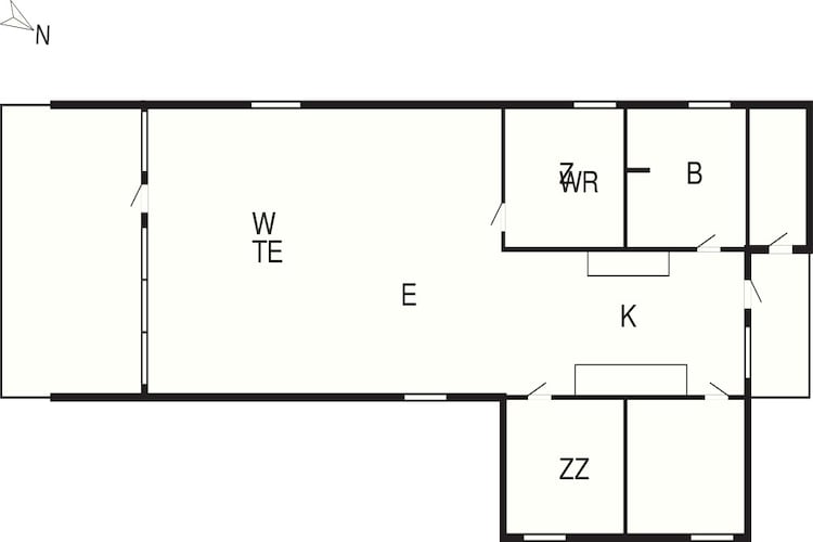 Maison de vacances pour 6 a Ålbæk-Plan d'étage
