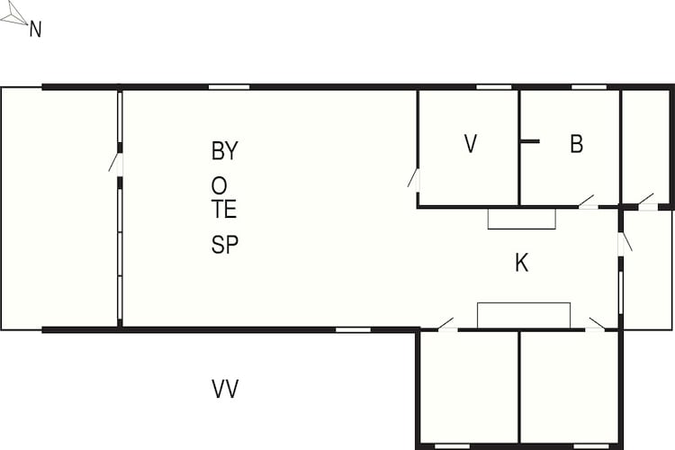 Maison de vacances pour 6 a Ålbæk-Plan d'étage