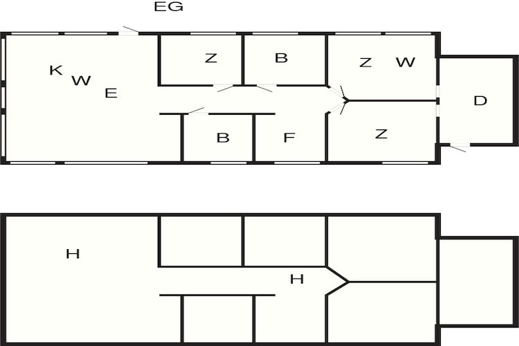 Maison de vacances pour 6 a Tjørhom-Plan d'étage