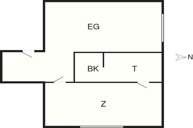2-room apartment in Denmark-Floor plan