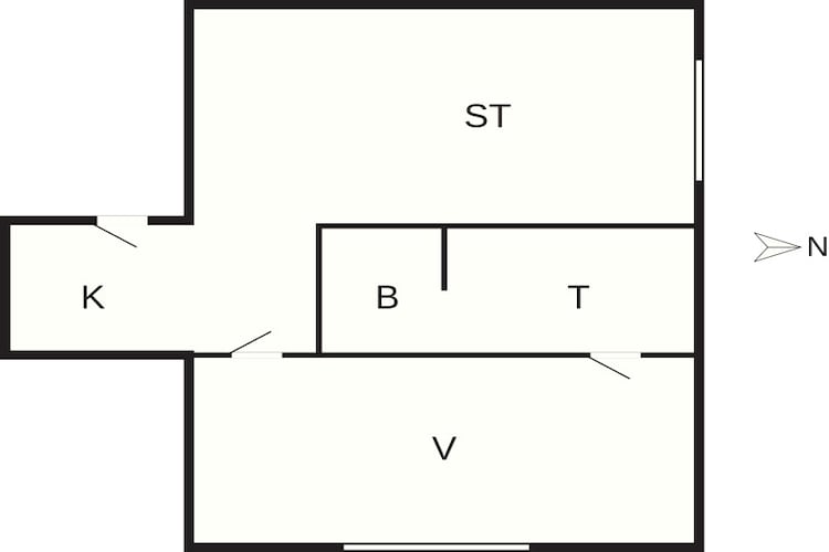 Appartement 2 pièces au Danemark-Plan d'étage