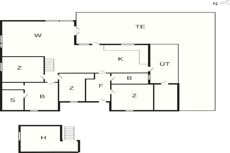 Rustig toevluchtsoord in Lyngsa -- By Traum Ferienwohnungen-Plattegrond
