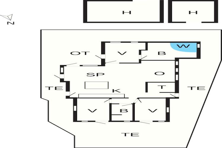 4 sterren vakantie huis in Væggerløse-Plattegrond