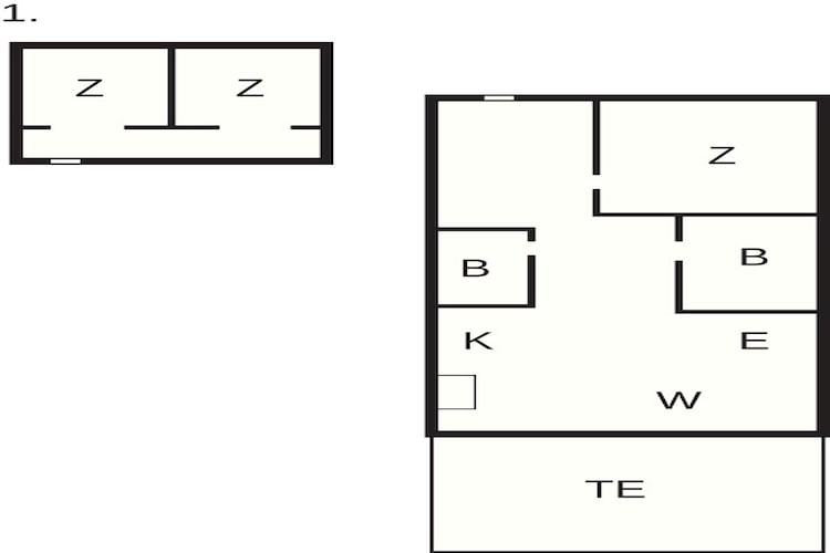 6 Personen vakantie huis in Brovst-Plattegrond