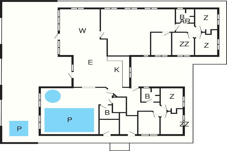 5 star holiday home in Ålbæk-Floor plan