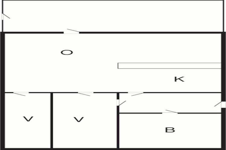 Maison de vacances pour 6 a Hemmet-Plan d'étage