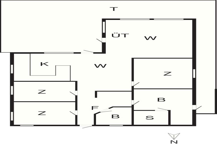 5 Sterne Ferienhaus in Væggerløse-Grundriss