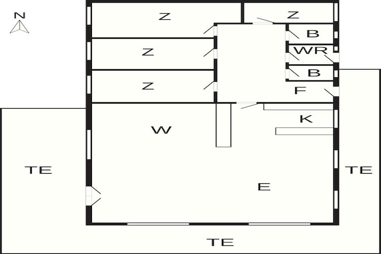 8 Personen vakantie huis in Jerup-Plattegrond