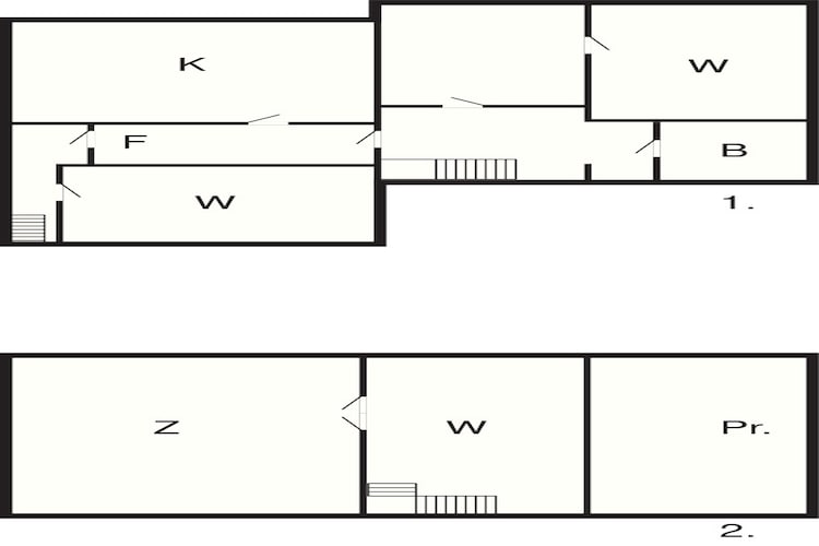 Maison de vacances pour 6 a Søndeled-Plan d'étage