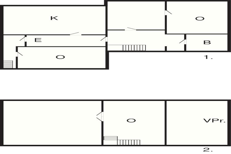 Maison de vacances pour 6 a Søndeled-Plan d'étage