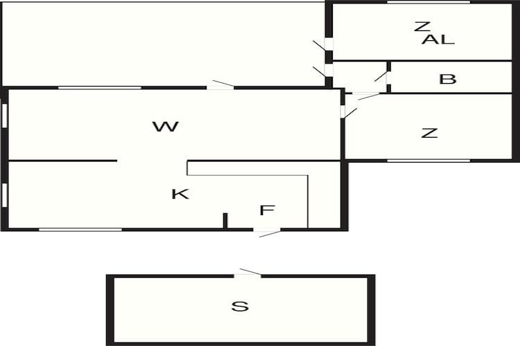 4 etoiles maison de vacances a SÖLVESBORG-Plan d'étage