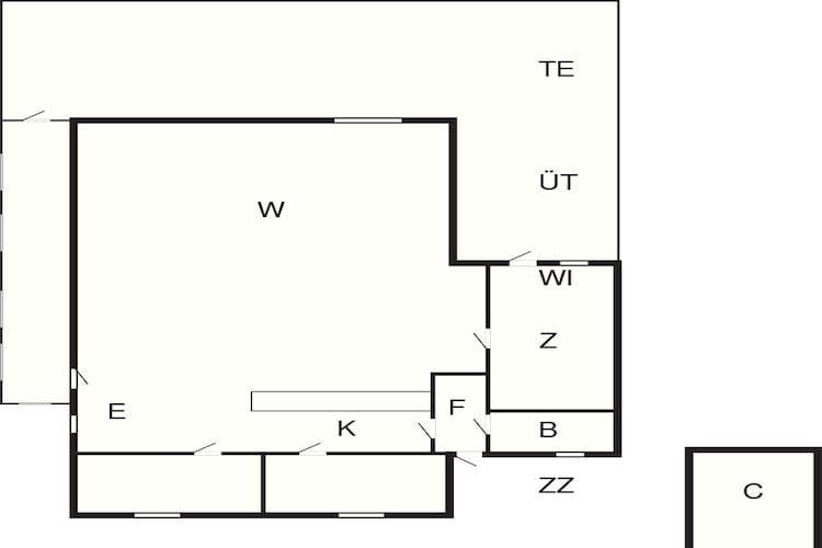 6 Personen Ferienhaus in Væggerløse-Grundriss