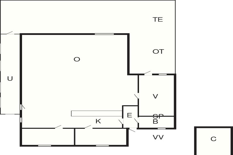 6 Personen Ferienhaus in Væggerløse-Grundriss