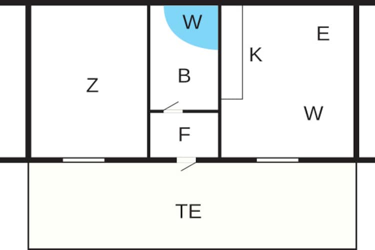 2 person holiday home in Højer - Floor plan