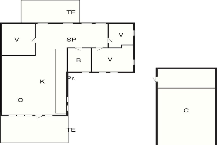 6 Personen Ferienhaus in Thisted-Grundriss