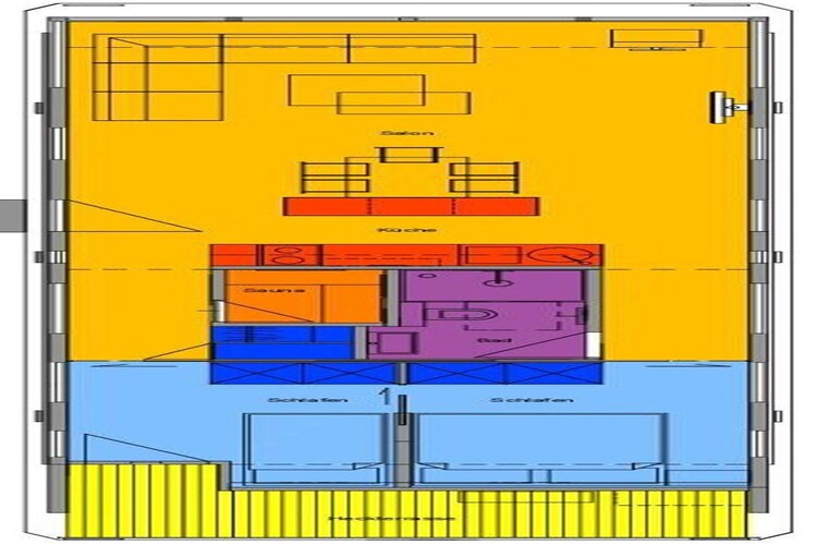 Hausboot Xenia-Plattegrond