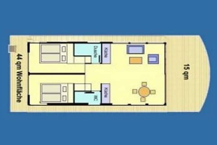 Floating 44 / Boot 1 / 2 Personen-Plattegrond