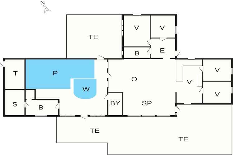 4 sterren vakantie huis in Væggerløse-Plattegrond
