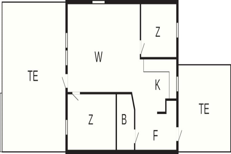 Gepolijst vakantiehuis aan de kust in Læsø-Plattegrond