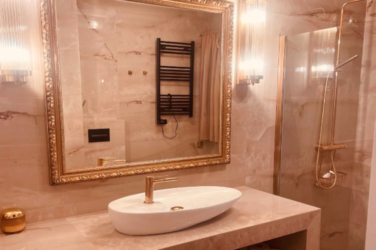 Dom wakacyjny z sauną i jacuzzi dla 4 osób Lubin - Bathroom
