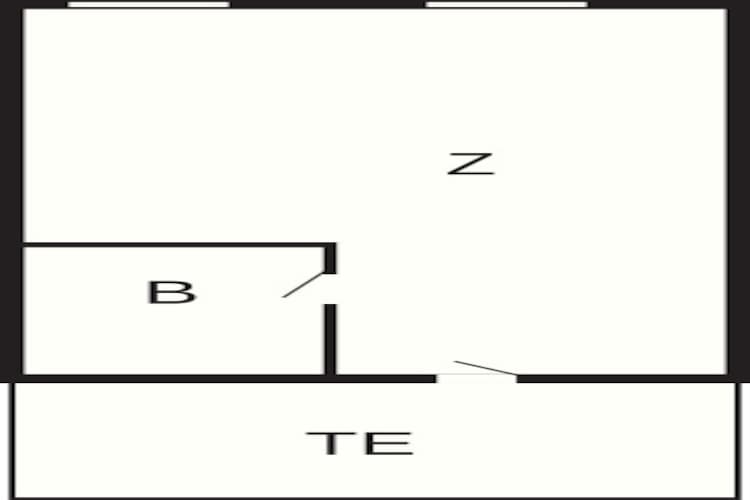 3 personers værelse 20m²-Plattegrond