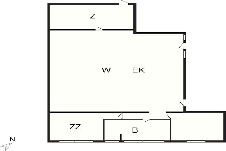 4 etoiles maison de vacances a Hals-Plan d'étage