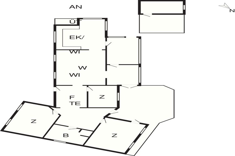 8 Personen vakantie huis in Jægerspris-Plattegrond