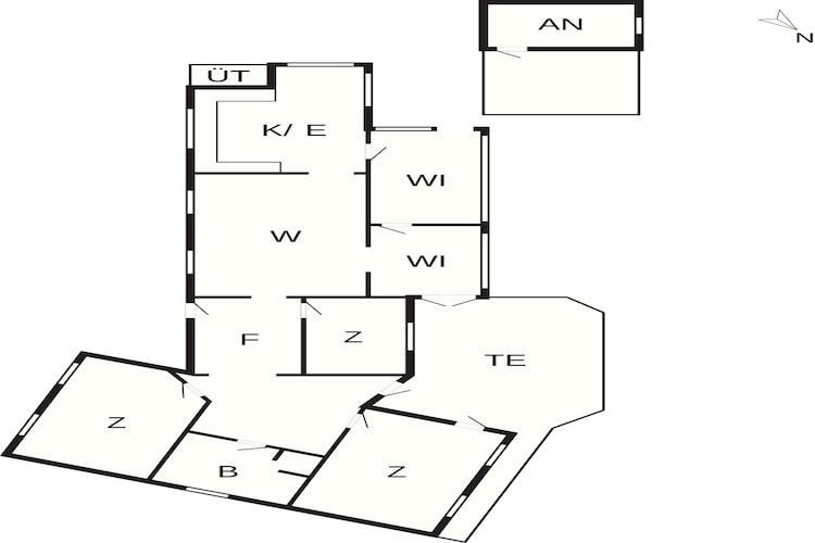 8 Personen vakantie huis in Jægerspris-Plattegrond