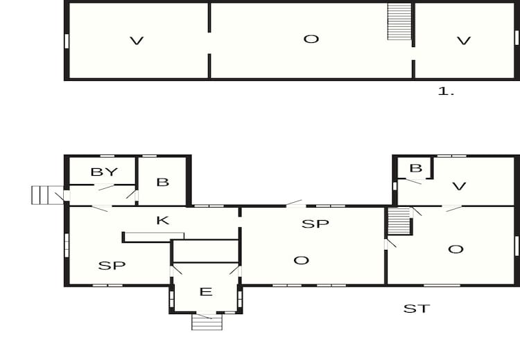 Vakantiehuis met 3 slaapkamers en sauna-Plattegrond