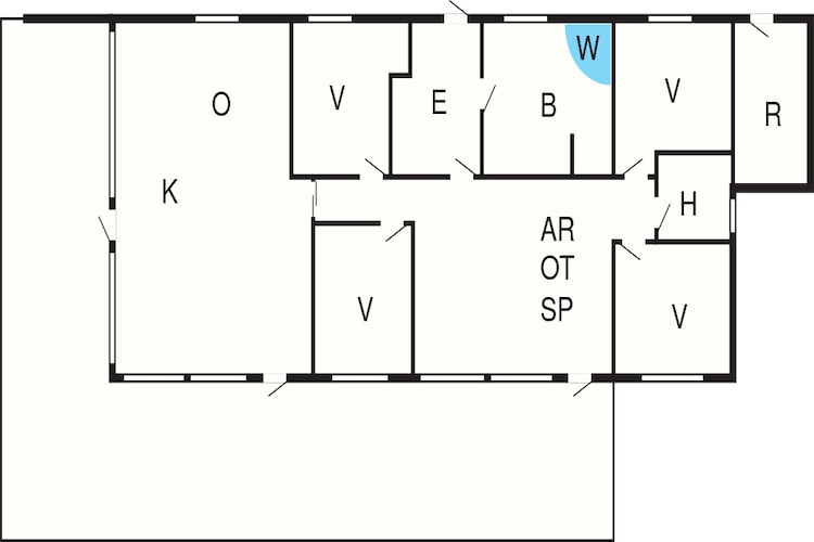 5 Sterne Ferienhaus in Humble-Grundriss