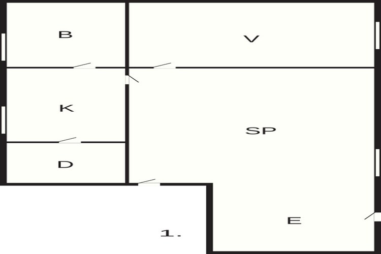 2 person holiday home in Ringkøbing-Floor plan