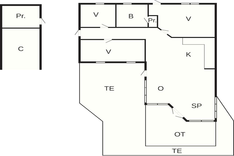 6 Personen vakantie huis in Spøttrup-Plattegrond